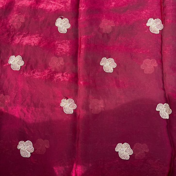 Maroon Pure Space silk party wear saree