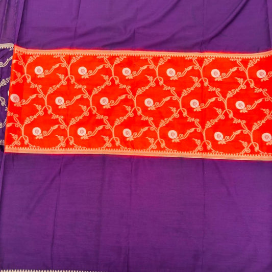 Orange and Wine Mysore Crepe Semi