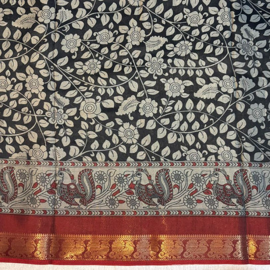 Kalamkari Soft Dola Silk saree