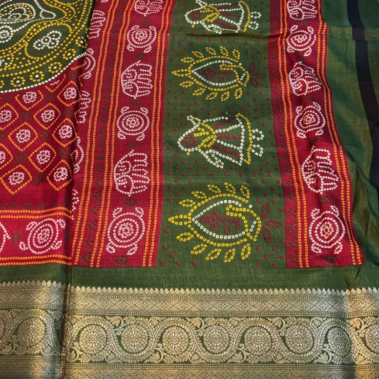 Bandini Contrast Soft Dola Silk saree