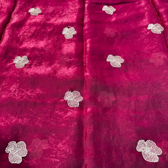 Maroon Pure Space silk party wear saree
