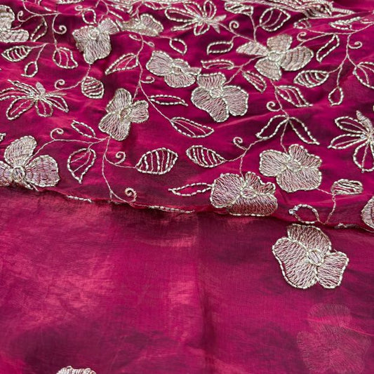 Maroon Pure Space silk party wear saree