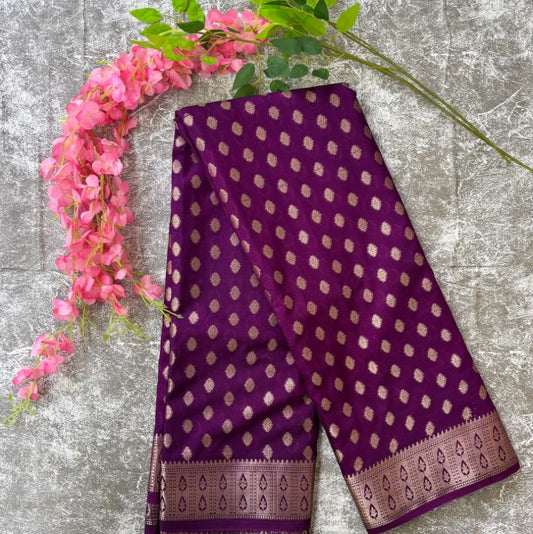 Wine Georgette Crepe silk