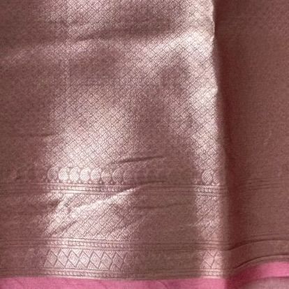 Pink Banarasi Organza Silk Saree