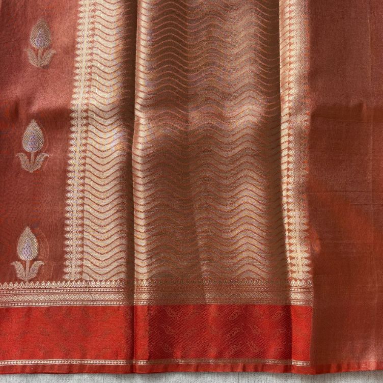 Red Banaras Tissue Katan Silk