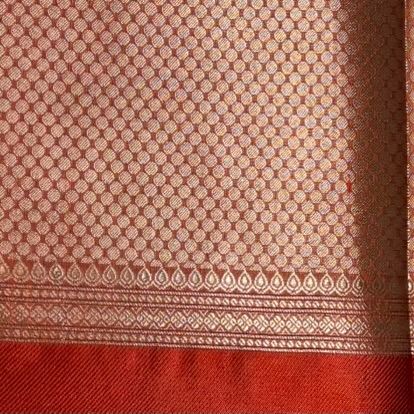 Black and maroon Banarasi Mashru mango Silk