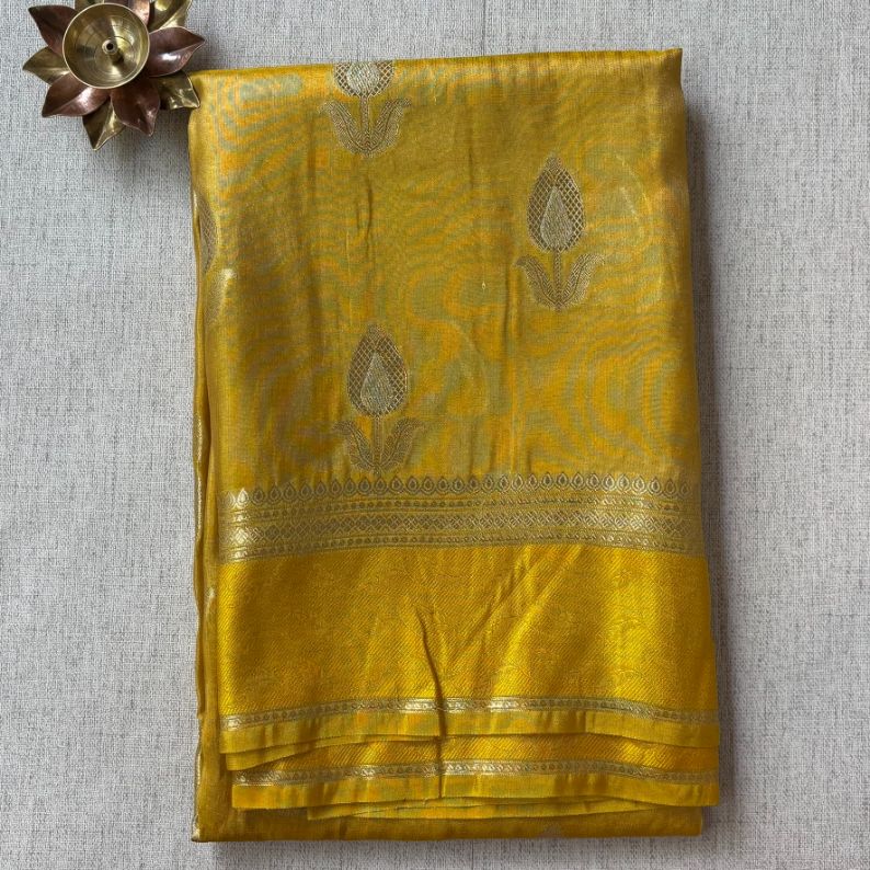 Red Banaras Tissue Katan Silk