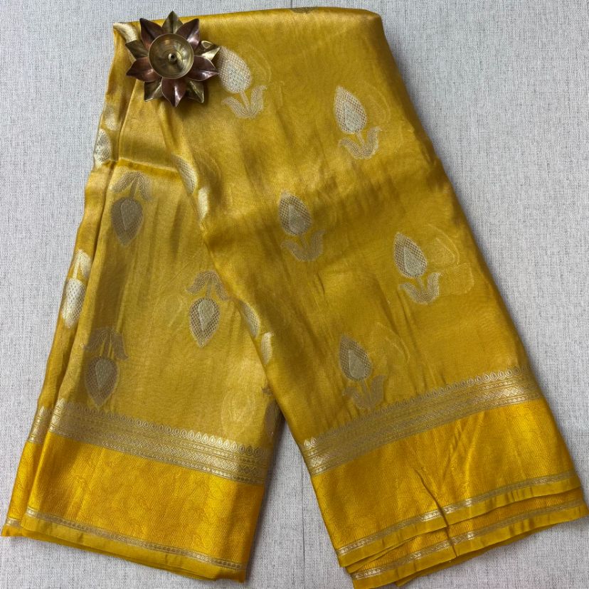 Red Banaras Tissue Katan Silk