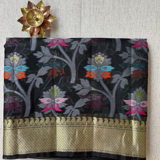 Black Banarasi Zarikota saree