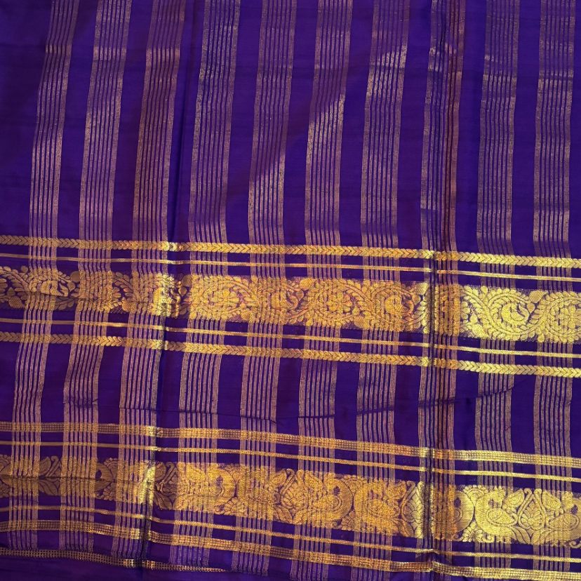 Royal Purple Bentex Premium Mysore crape silk semi