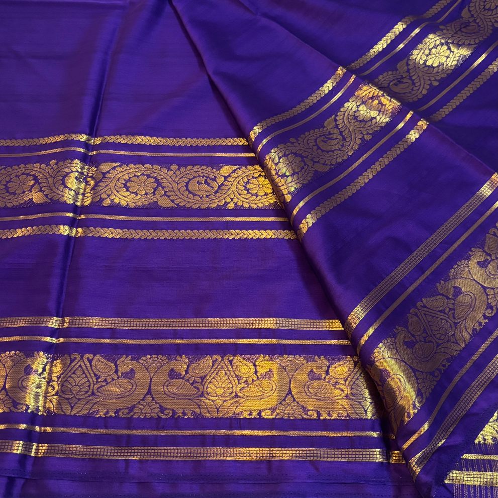 Royal Purple Bentex Premium Mysore crape silk semi