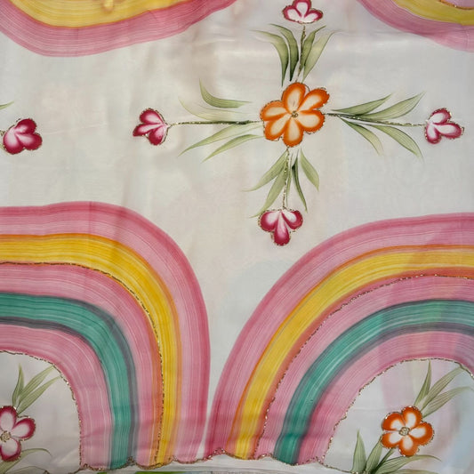 Pure Georgette Handwork saree