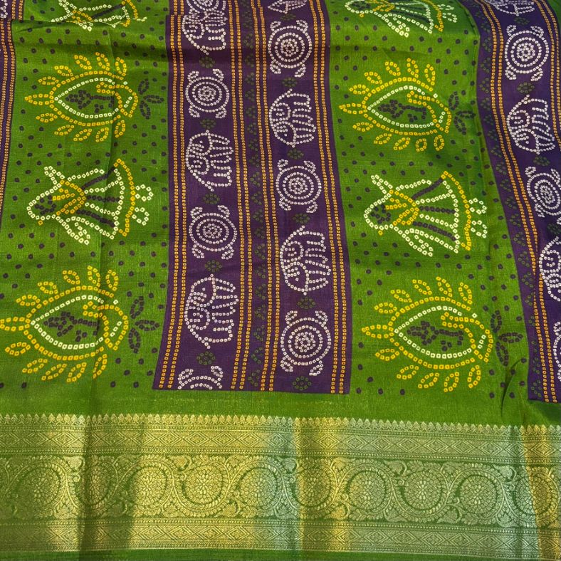 Bandini Contrast Soft Dola Silk saree