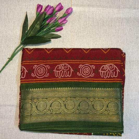 Bandini Contrast Soft Dola Silk saree