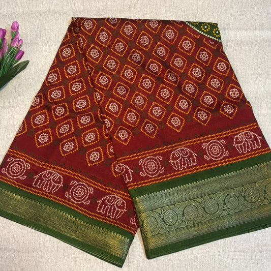 Bandini Contrast Soft Dola Silk saree