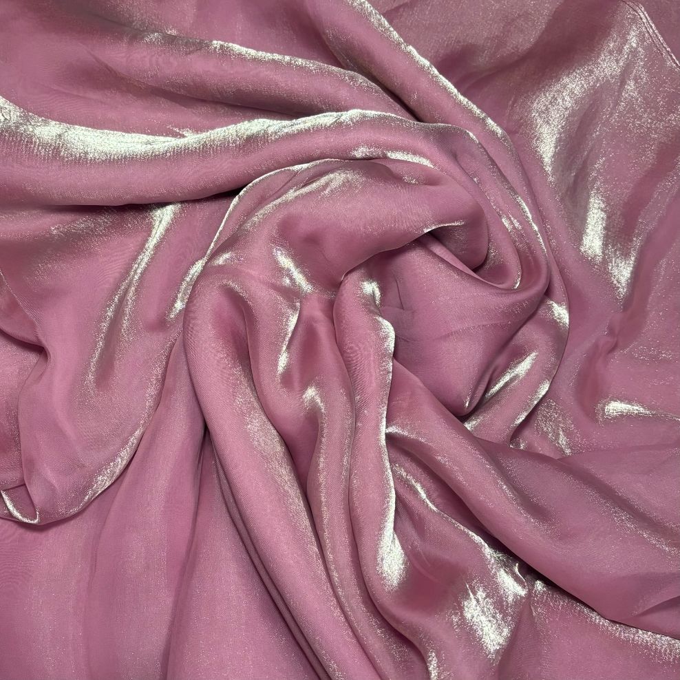 Pink Party Wear plain saree with Embroidery Blouse