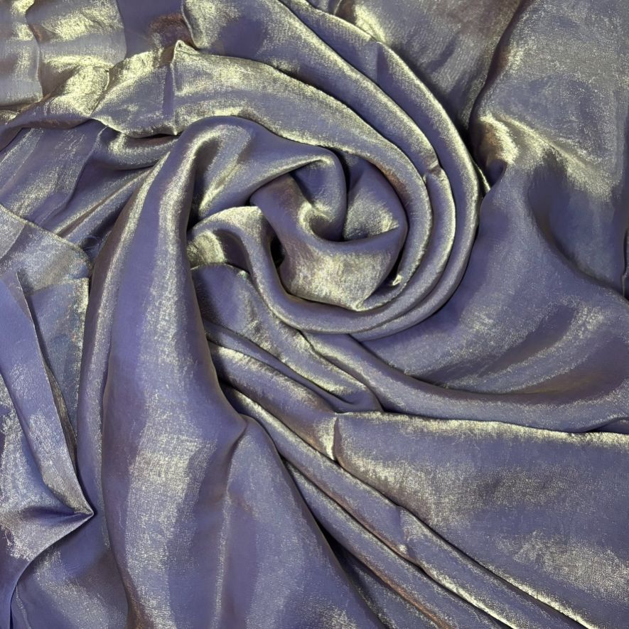 Lavender Party Wear plain saree with Embroidery Blouse