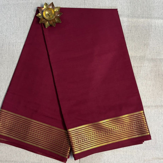 Maroon Mysore Crape Semi