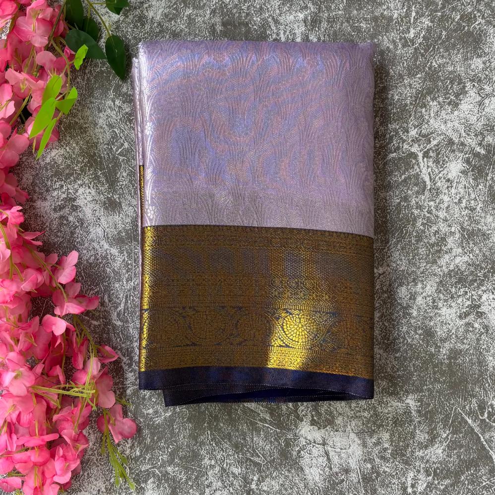 Lavender Soft tissue silk saree
