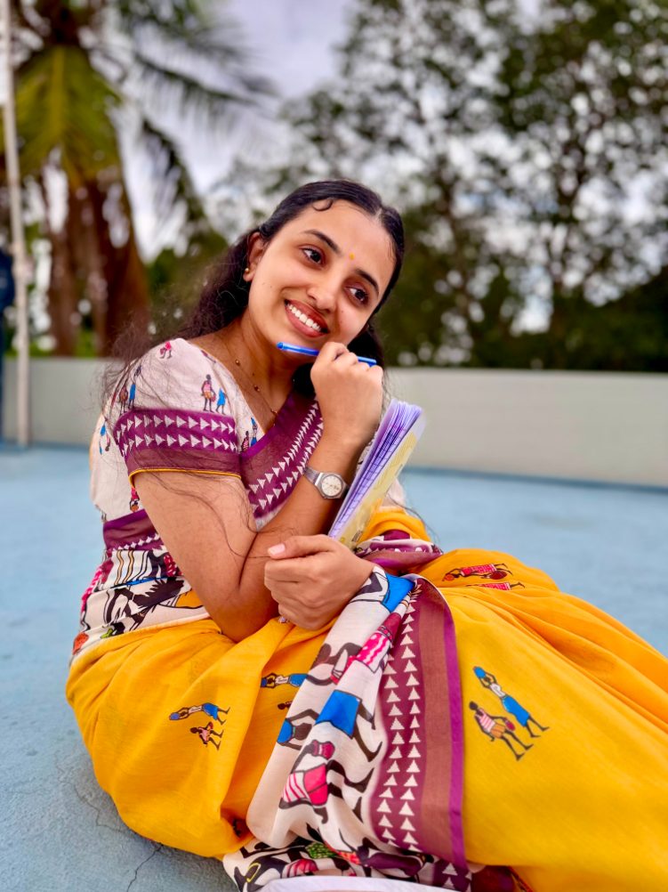 Yellow Warli Art Print Mul Cotton Saree